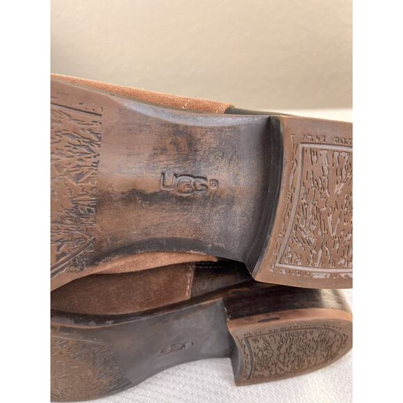 UGG Deanna Suede Leather Moto Boots Size 6‎ - Picture 6 of 10